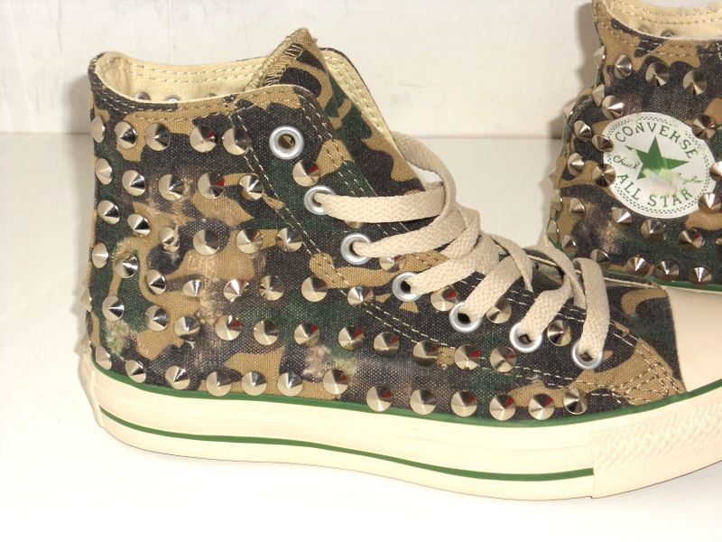 all star militari con borchie