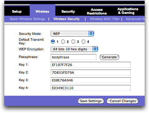 Secure Linksys Wifi Router