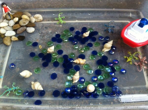 Playspaces for small backyards - a portable water table. http://thedeliberatemom.com