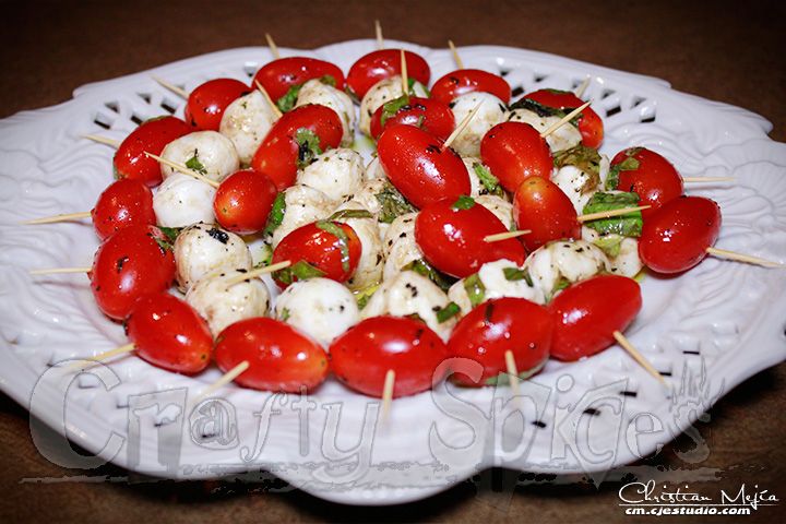 Caprese on a Stick Plater