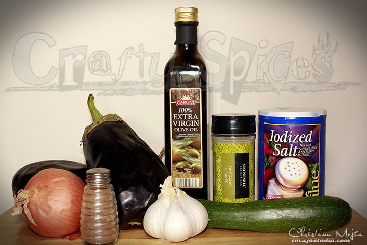 Eggplant and Zucchini simple Starter - Ingredients 