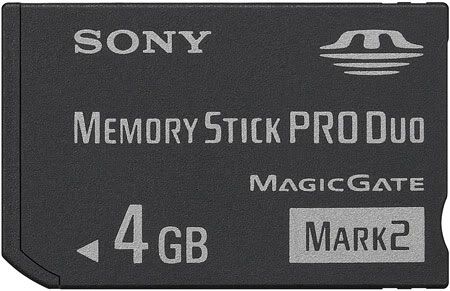 Sony 4GB Memory Stick Pro Duo Mark 2