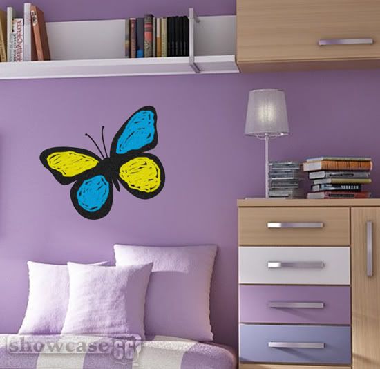 Chalkboard Butterfly -  Vinyl Wall Art 