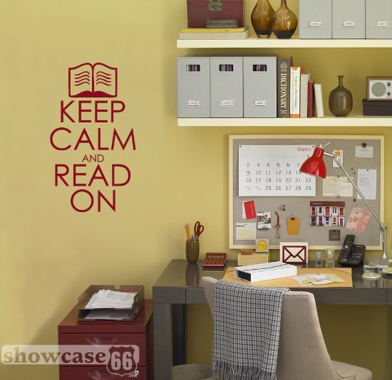Keep Calm and Read On in Black -  Vinyl Wall Art - Black Friday Sale