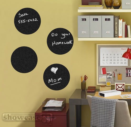 Chalkboard Circles Set -  Vinyl Wall Art - Arrange as desired