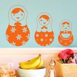 Matryoshka Nesting Dolls -  Vinyl Wall Art