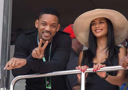 Николь Шерзингер и Уилл Смит на гонке Формулы-1 Photobucket