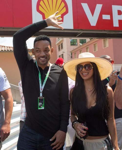 Николь Шерзингер и Уилл Смит на гонке Формулы-1 Photobucket