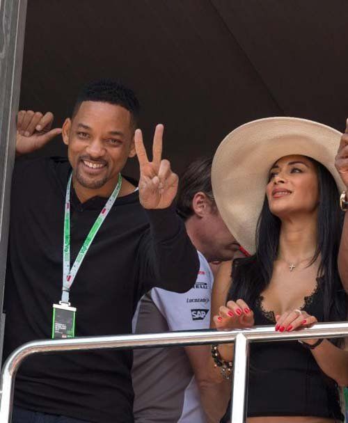 Николь Шерзингер и Уилл Смит на гонке Формулы-1 Photobucket