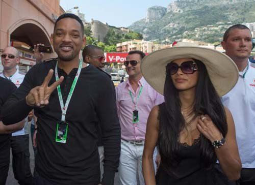 Николь Шерзингер и Уилл Смит на гонке Формулы-1 Photobucket