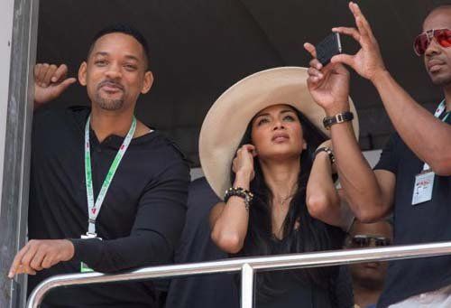 Николь Шерзингер и Уилл Смит на гонке Формулы-1 Photobucket