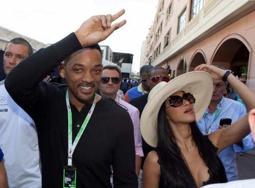 Николь Шерзингер и Уилл Смит на гонке Формулы-1 Photobucket