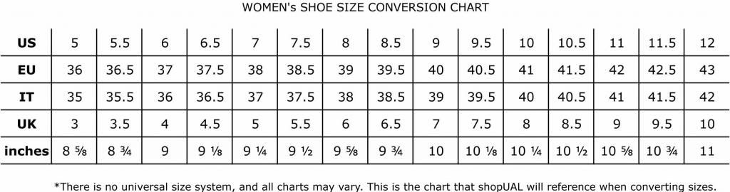 Christian Dior Conversion Chart