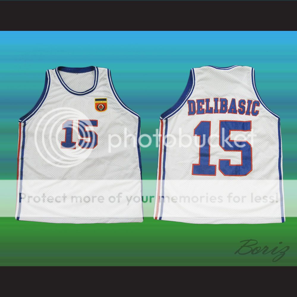 Mirza Delibasic Yugoslavia Basketball Jersey European Cibona Zagreb 