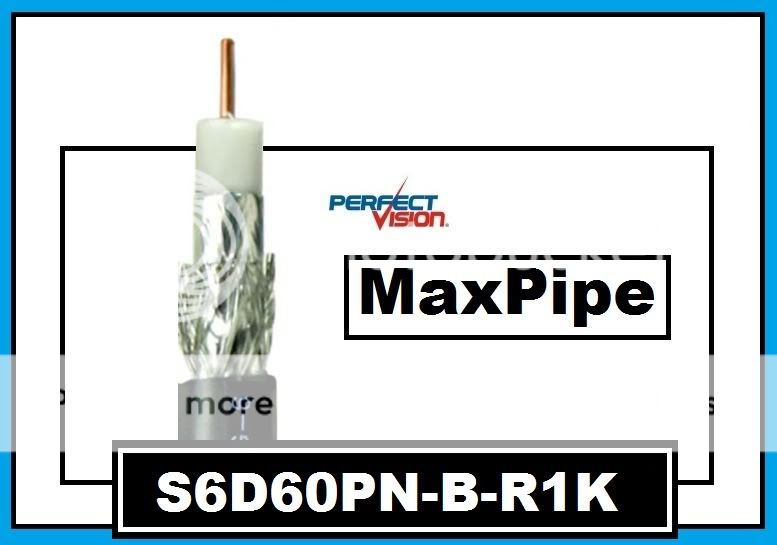 MaxPipe Underground Burial RG6 Coax Cable Black 1000 Ft  