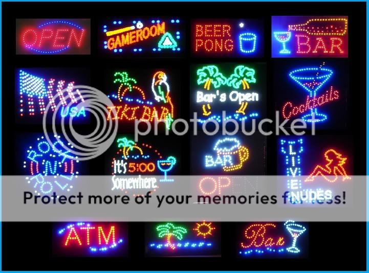 19 x 19 inch)500 O Clock Somewhere Neon/Led Motion Light Up Bar/Home 