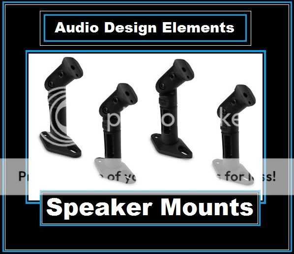 Pack)Black Speaker Wall Ceiling Mount Brackets For Home Theater 