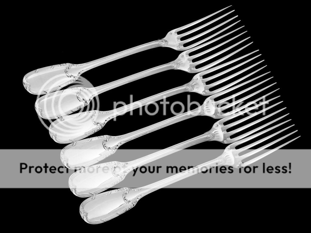 puiforcat french sterling silver dessert flatware set 12 pc neo