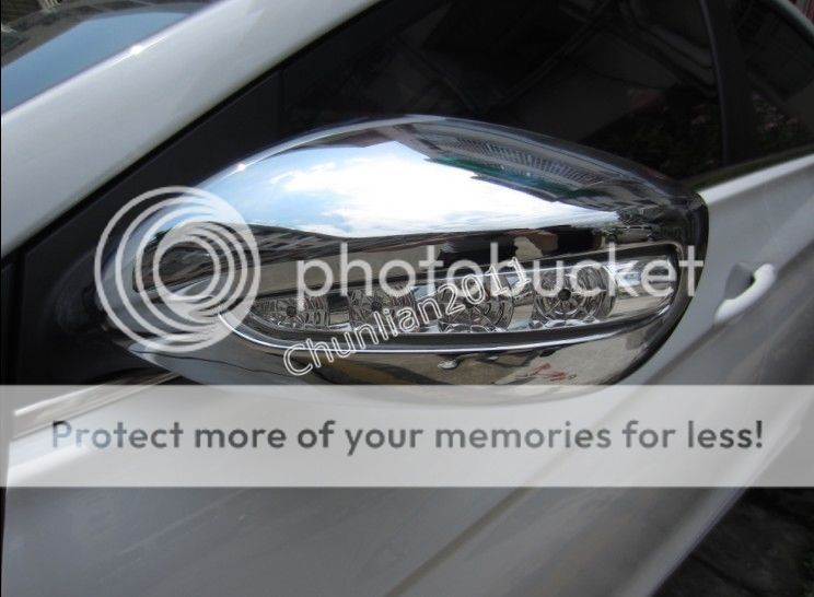 Chrome Side Mirror Cover Trim for 2011-2014 Hyundai Sonata 8 GE i45 Mirrors