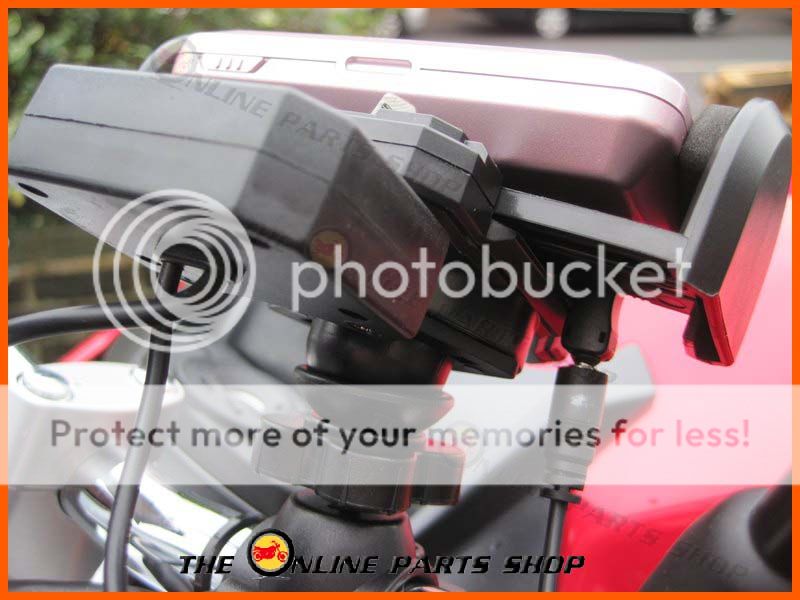 Handlebar Mount Mobile Phone GPS Holder & Charger Harley Davidson 