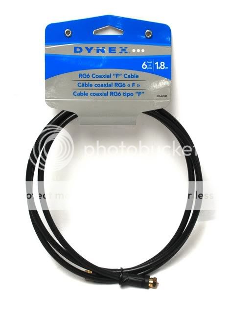 Dynex DX AV081 RG6 Coaxial A/V F Cable 6  