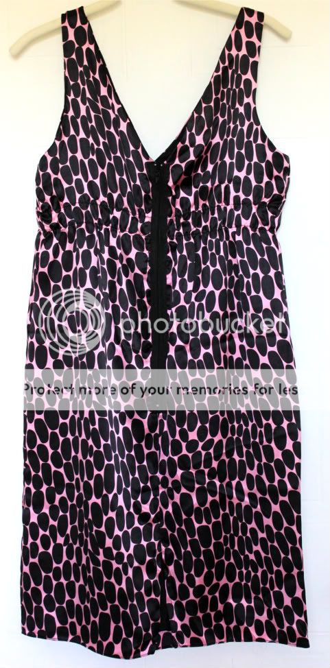 ANDREW MARC New York DRESS Black Pink 100% SILK 4 Evening   FREE 