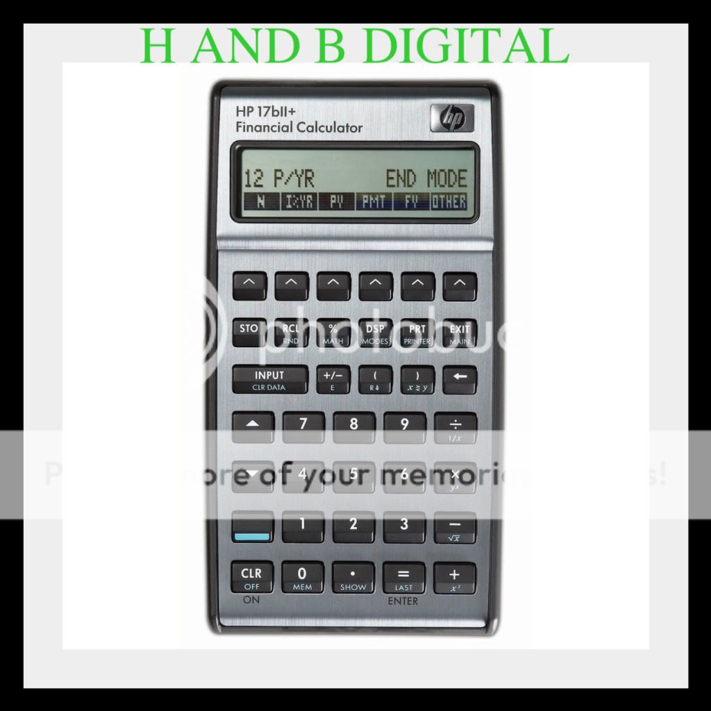 HP 17BII+ Programmable Financial Calculator 808736628204  