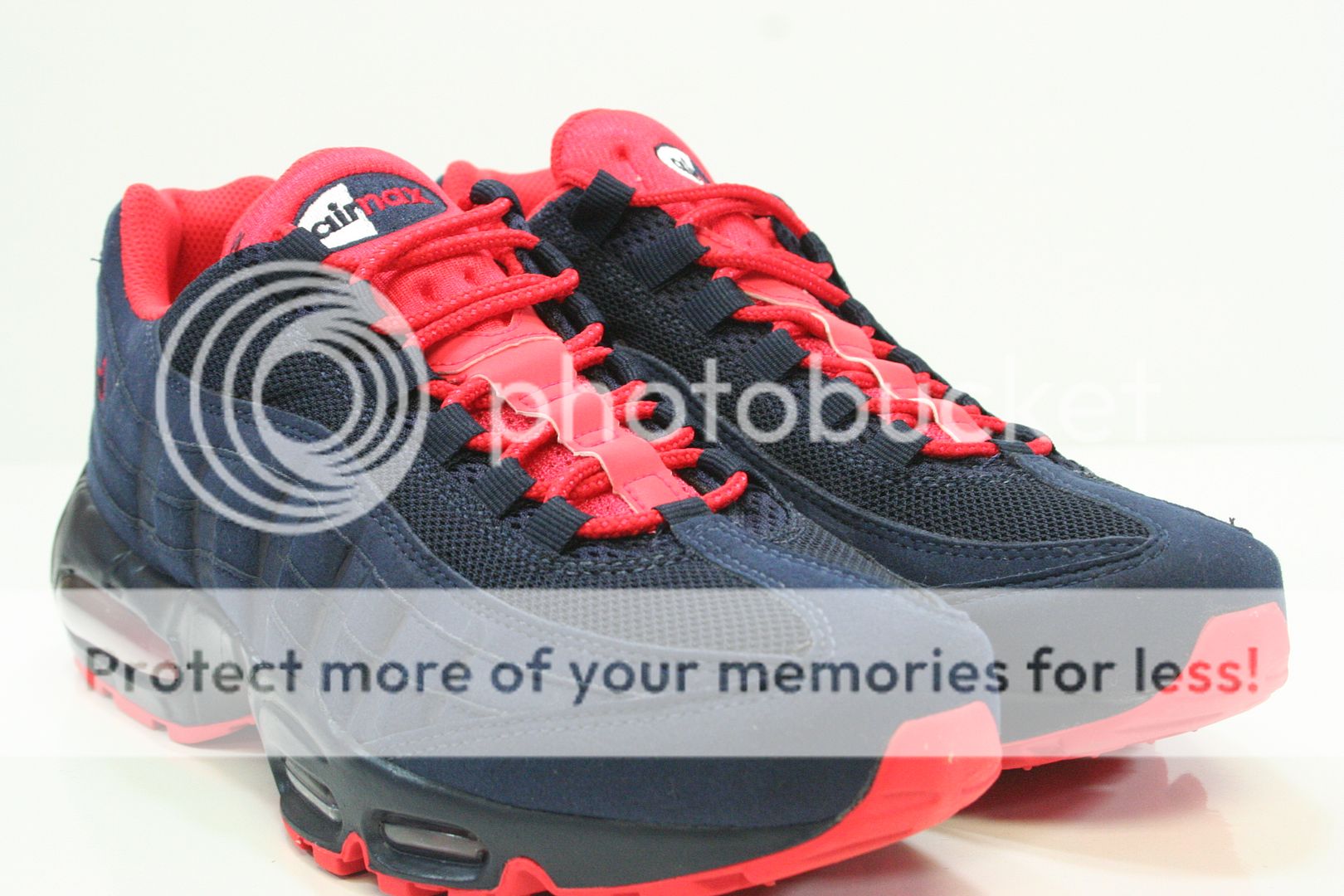  authentic all the time 609048 400 nike air max 95 obsidian white red