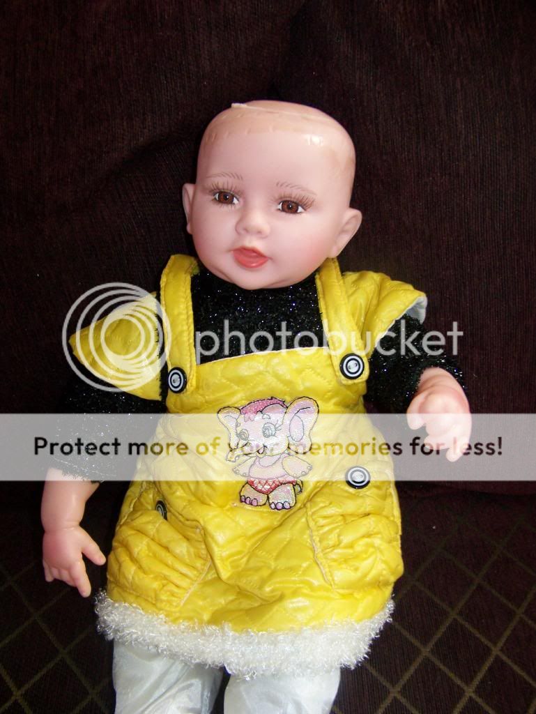 21 Cathay Collection Lifelike Baby Doll w Outfit for Repair No Hair